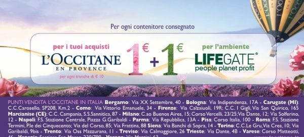 L'Occitane e Lifegate