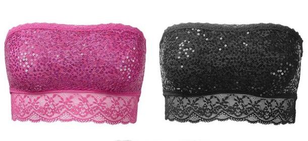 Tezenis: le fasce di paillettes e merletto per un look scintillante