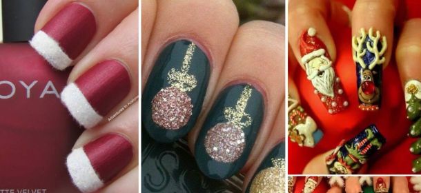Nail art: rosso, glitter e idee creative per il Natale 2014 [FOTO]