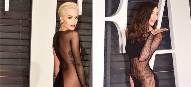 Oscar, Irina Shayk e Rita Ora al party Vanity Fair: gara di trasparenze. Altro che nude look
