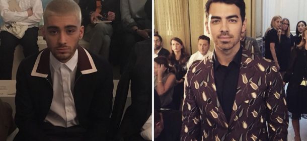 Zayn Malik e Joe Jonas al Fashion show Valentino: voto ai look