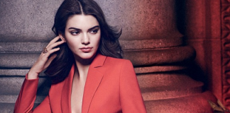 Kendall Jenner in rosso per la nuova fragranza Estée Lauder