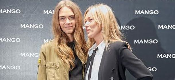 Cara Delevingne e Kate Moss, calda accoglienza nel nuovo store Mango di Milano [FOTO]