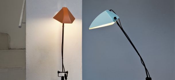 Umberto Riva, riedizione lampade in mostra da Antonia Jannone Disegni di Architettura