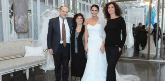 Nina Soldano ospite dell'Atelier Elvira Gramano per la scelta dell'abito da sposa