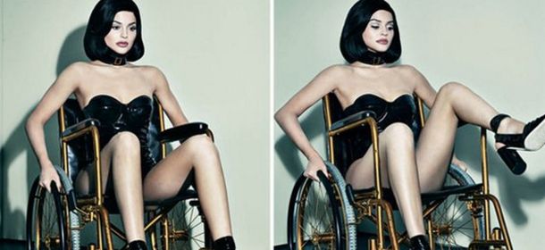 Kylie Jenner sulla sedia a rotelle per la copertina di Interview: è polemica