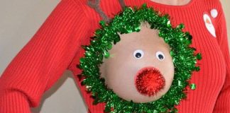 Natale 2015, regali bizzarri? Il maglione col buco sul seno che si trasforma in renna