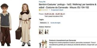 Amazon, costume da "piccolo profugo per Carnevale: è polemica