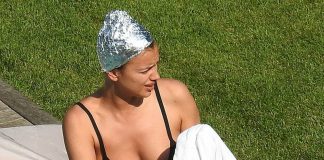 Lo strano turbante di Irina Shayk