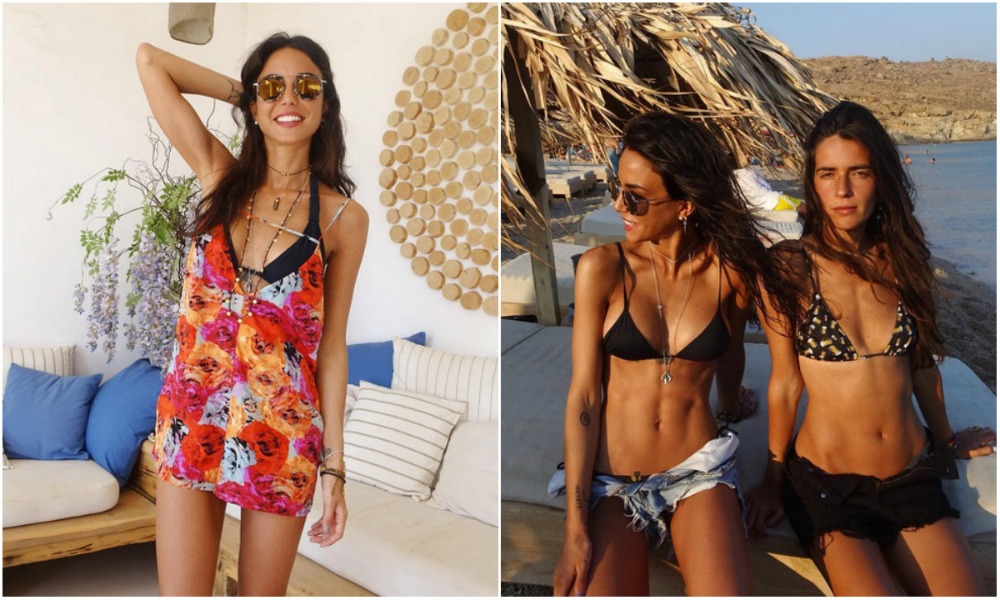 Chiara Biasi: look floreali e bikini hot a Mykonos