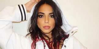 Chiara Biasi, capelli nero-fucsia L’Oreal per la Milano Fashion Week