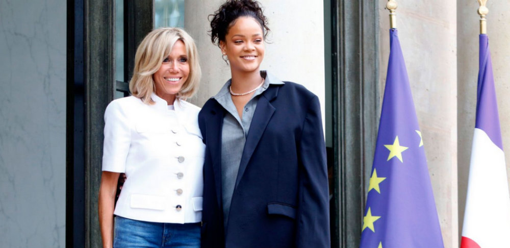 Rihanna e Brigitte Macron