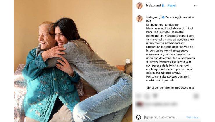 federica nargi con la nonna