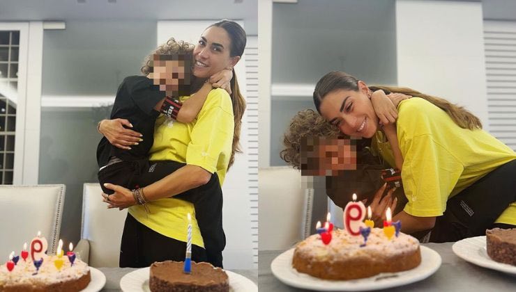 melissa satta con suo figlio, outfit