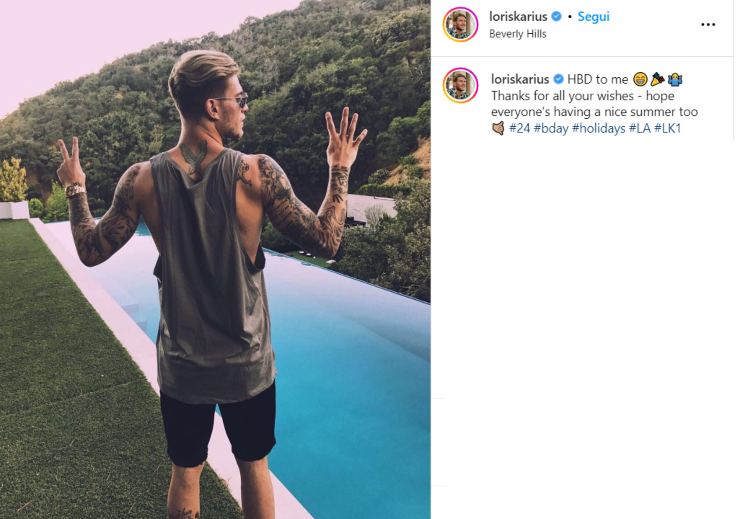 loris karius capelli corti look 