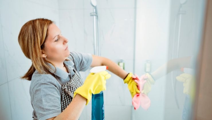 Shower glass cleaning