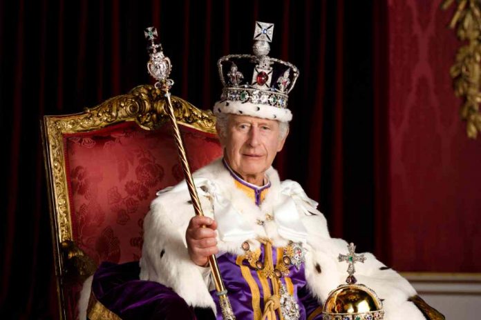 Official coronation portraits Re Carlo comportamento nipotina