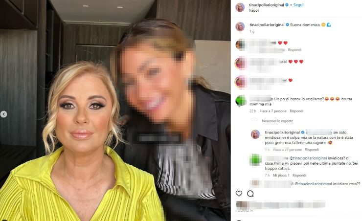 Tina Cipollari risponde su Instagram