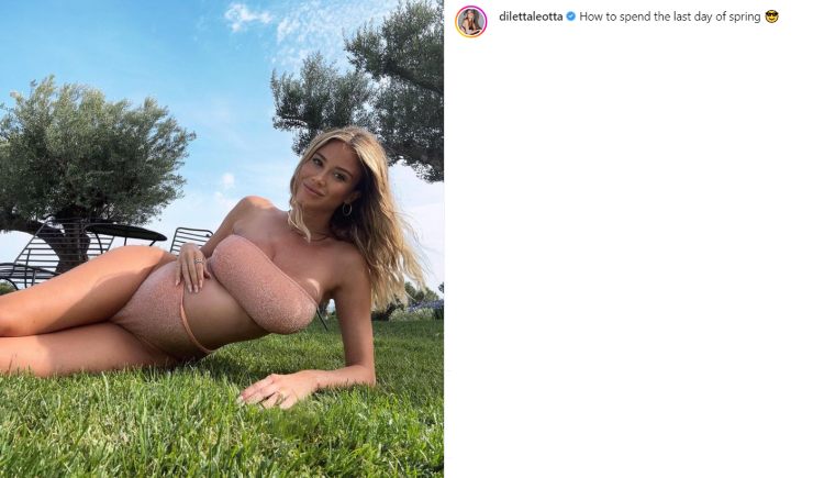 diletta leotta bikini pancione