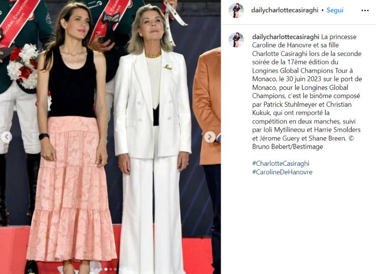 charlotte casiraghi look monaco carolina gonna