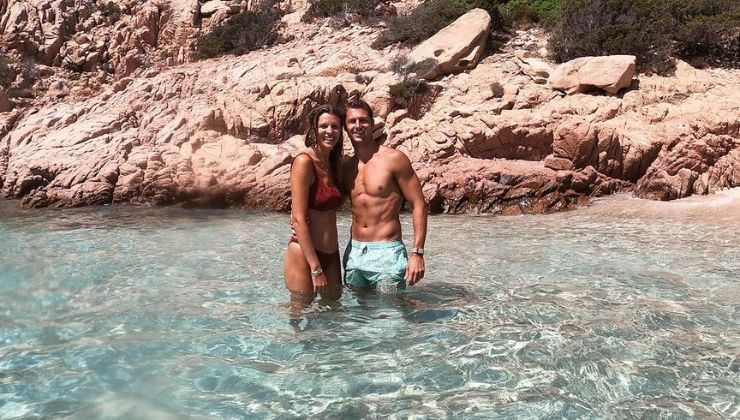 cristina chiabotto e il marito al mare