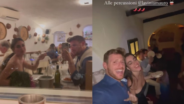 Lavinia Mauro e Alessio Corvino insieme a Capri