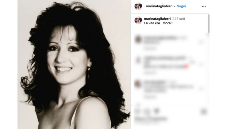 marina tagliaferri su instagram