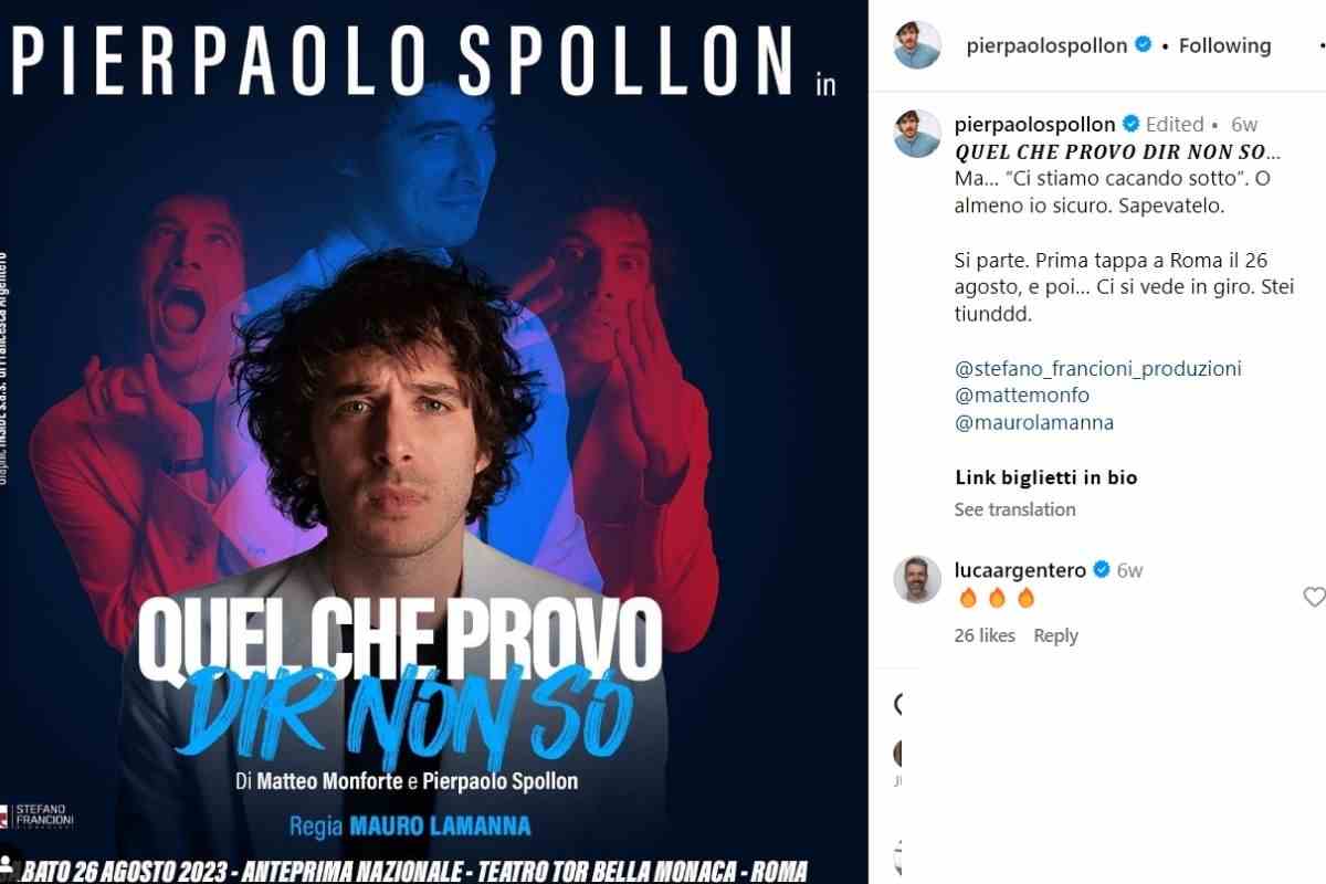 Pierpaolo Spollon a teatro