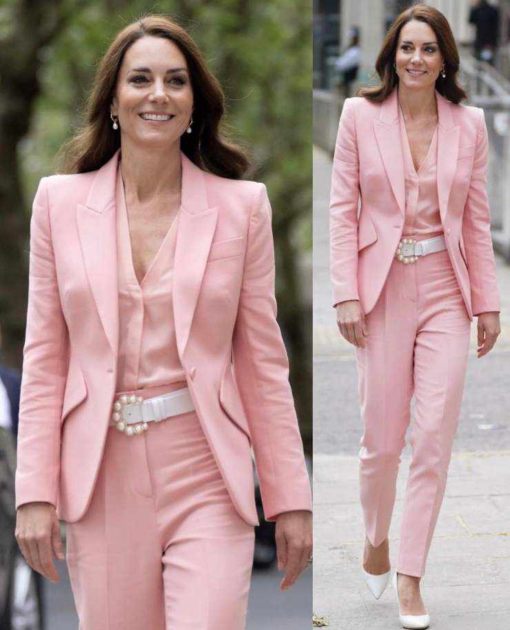 kate middleton completo rosa