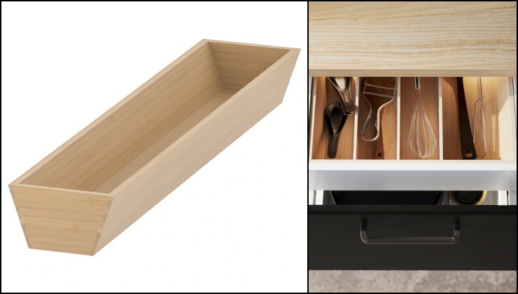 Cucina in ordine Ikea utensili cassetti