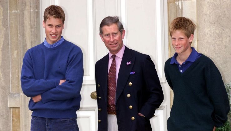 carlo con i figli william e harry