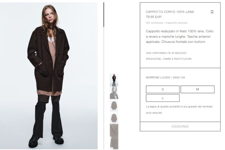 Cappotto di Zara