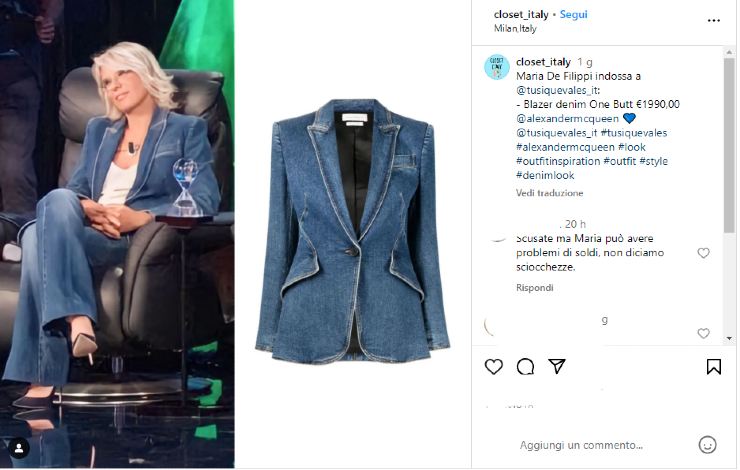 Maria De Filippi Blazer costo