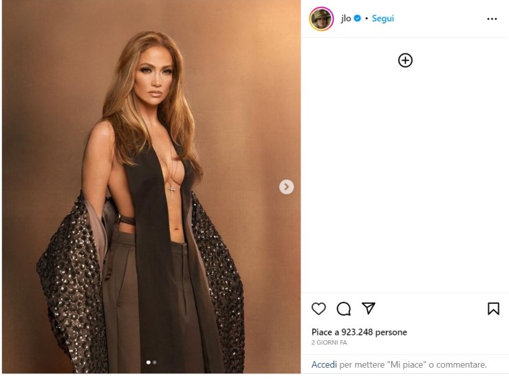 Jennifer Lopez, abito da sera