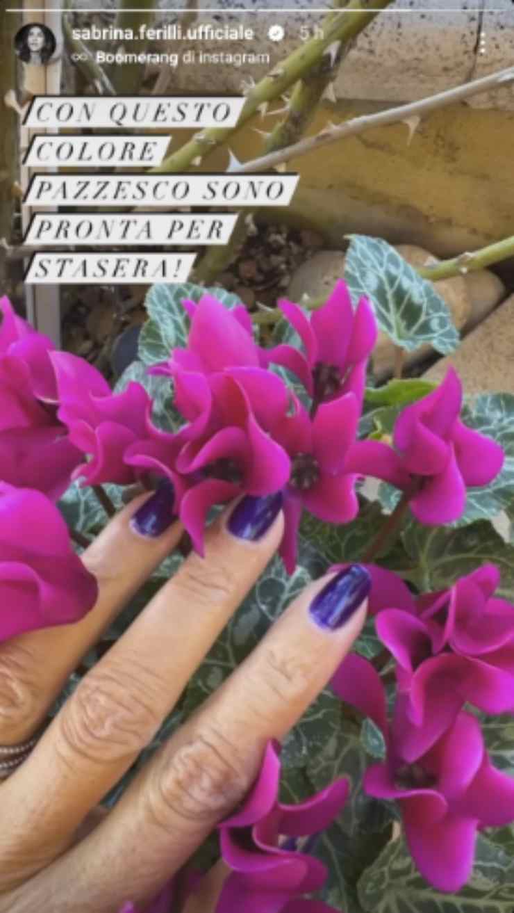 sabrina ferilli unghie color viola