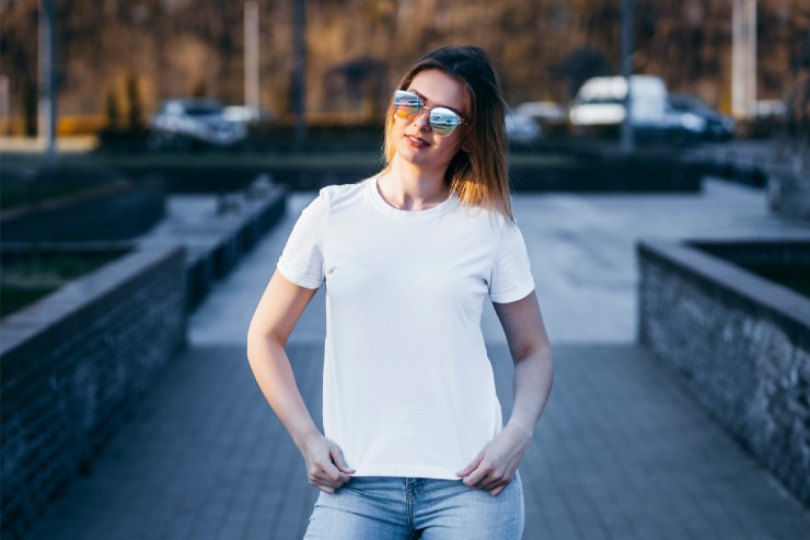 T-shirt bianca donna 