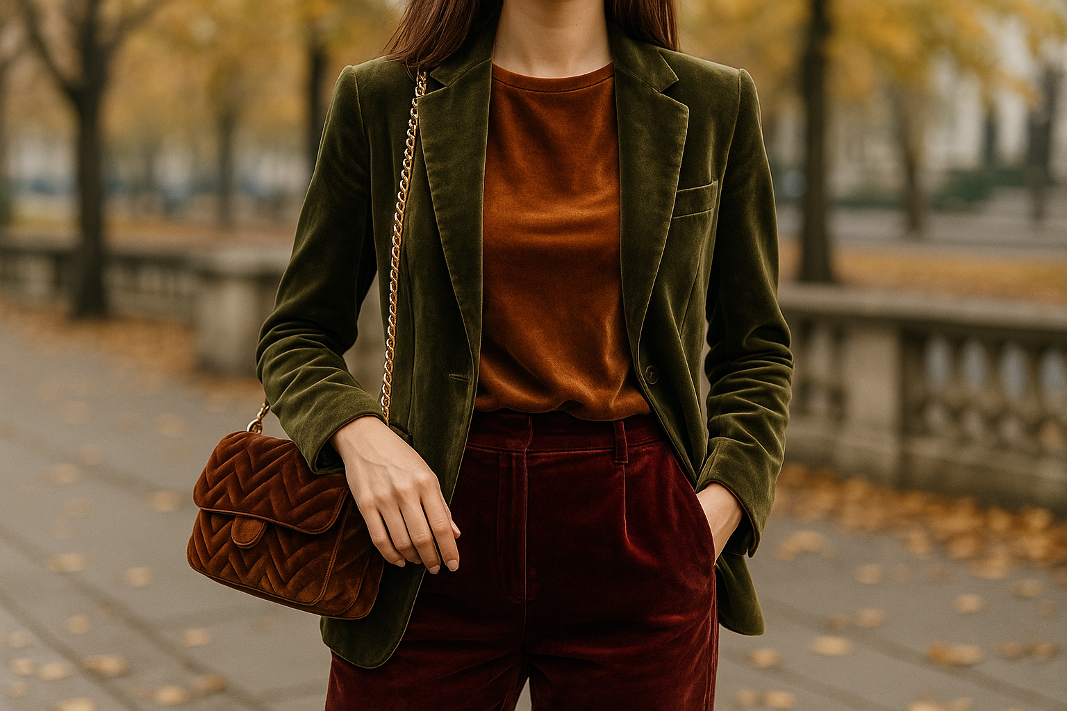 velluto autunno — Velluto: il tessuto che trasforma il guardaroba autunnale (2)