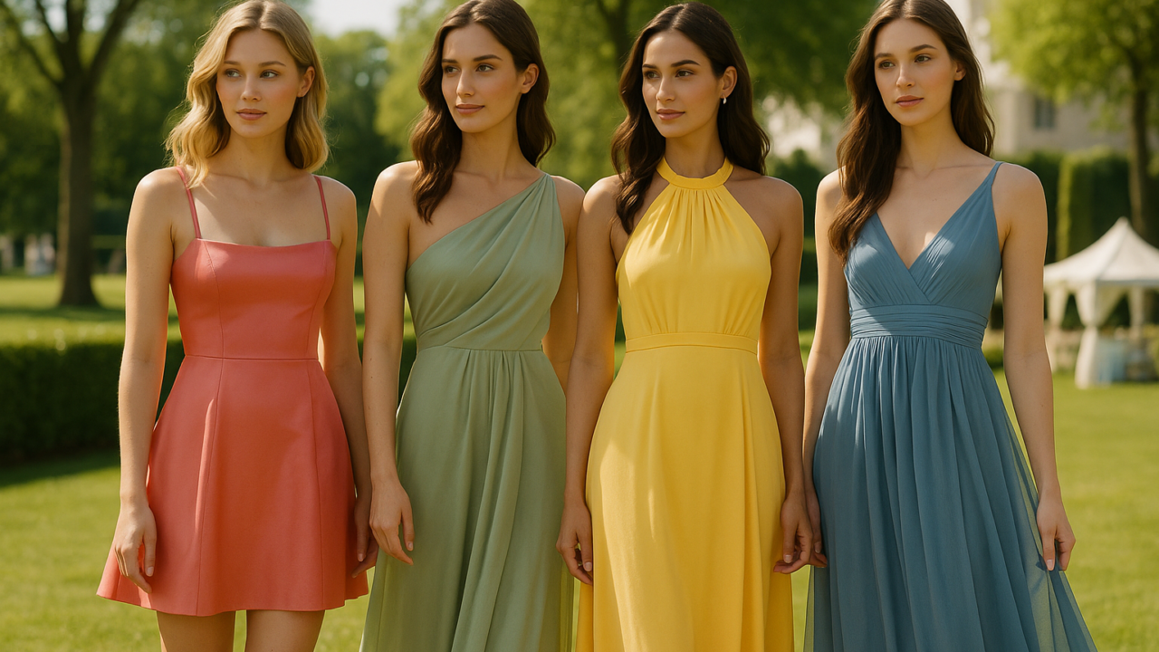 Abiti da cerimonia estate 2026: azzurro e colori eleganti per ogni occasione