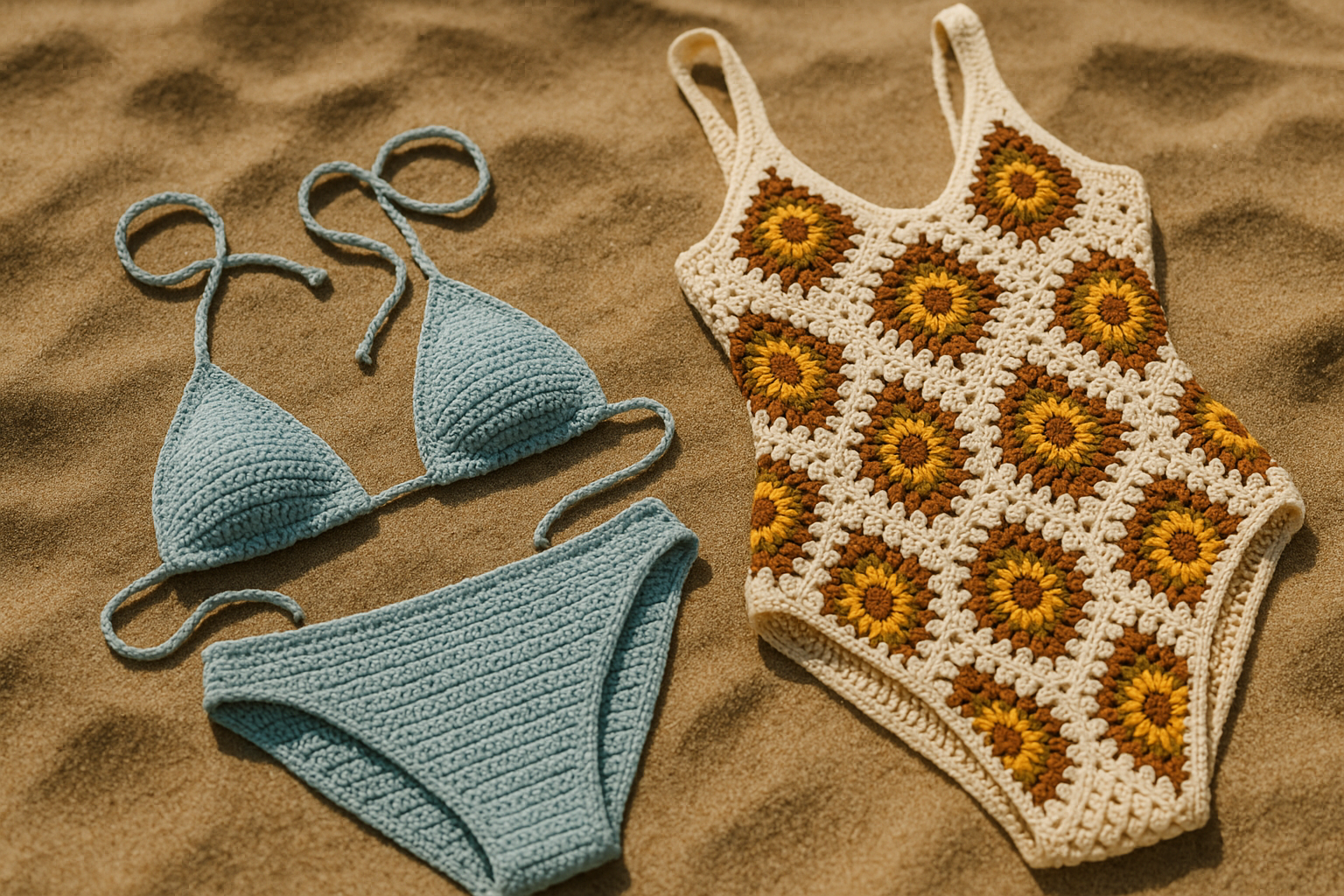 Costume all'uncinetto e maglietta crochet: la crochet-mania conquista la spiaggia (2)
