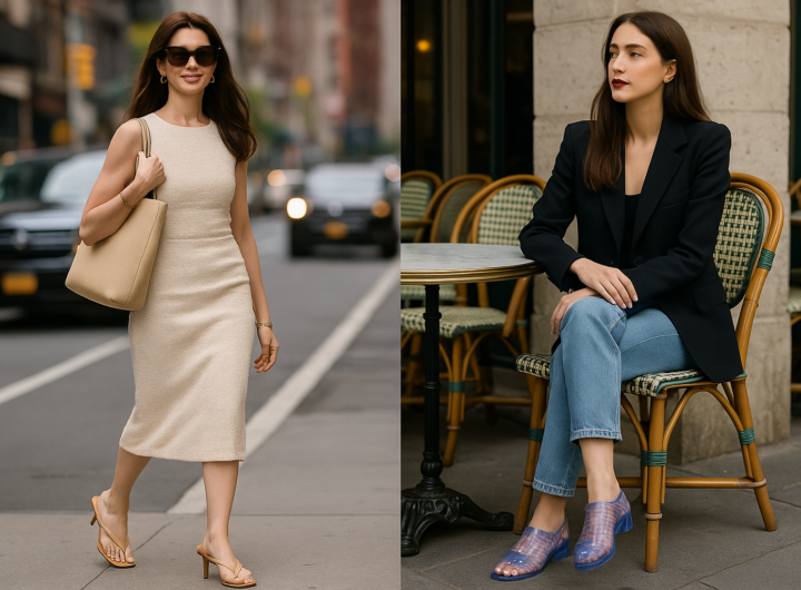 Sandali infradito con tacco e jelly sandals: il restyling chic dei classici estivi