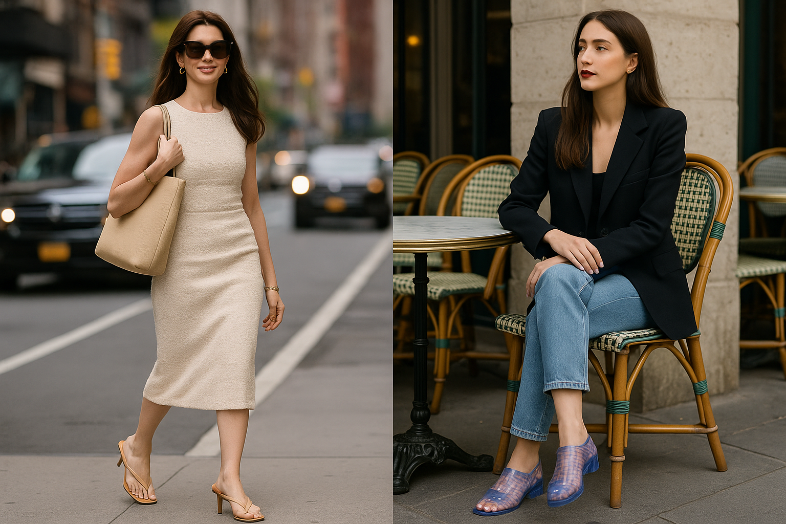 Sandali infradito con tacco e jelly sandals: il restyling chic dei classici estivi