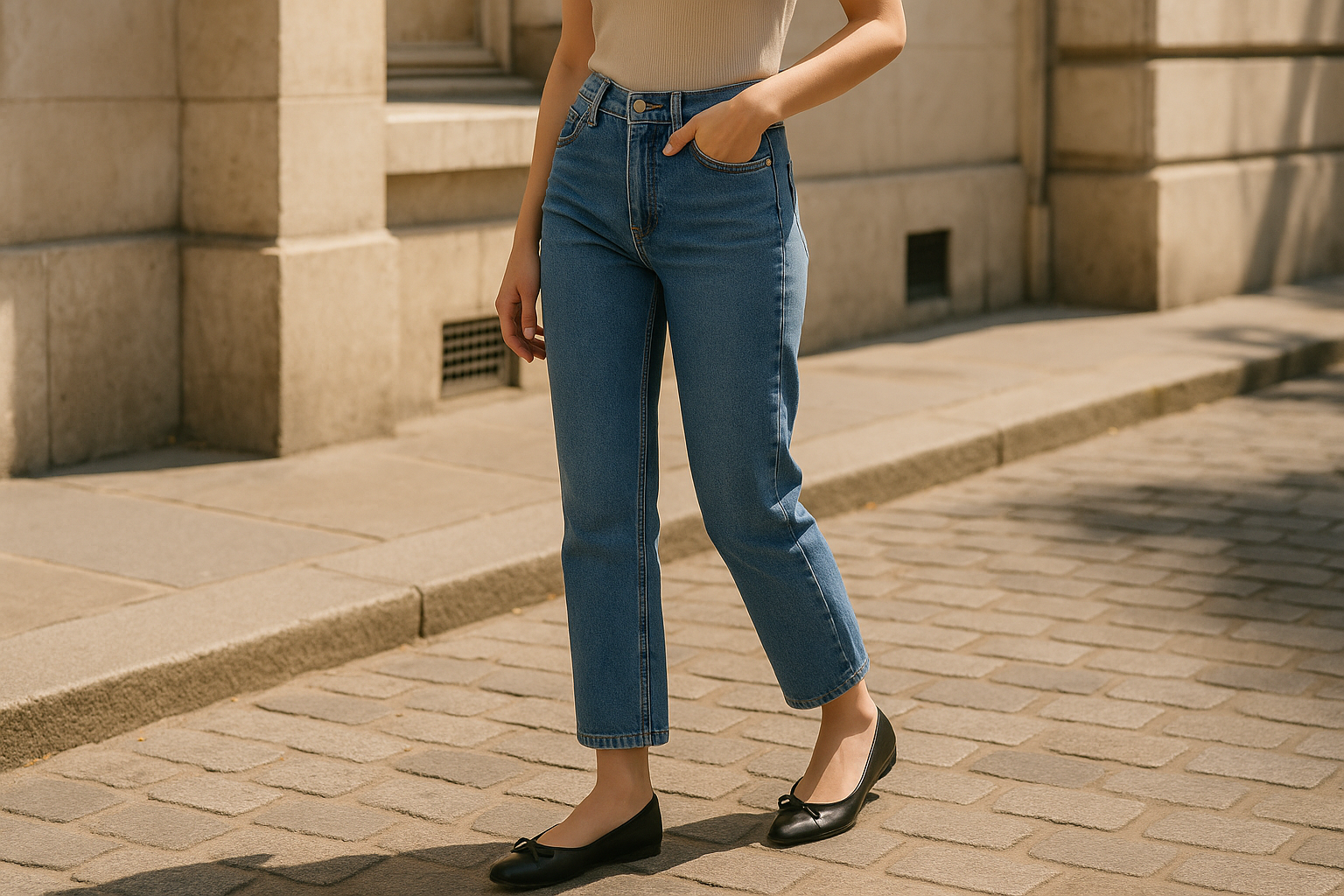 Stile francese e parigino: il pairing jeans-ballerine che le Parigine indossano sempre