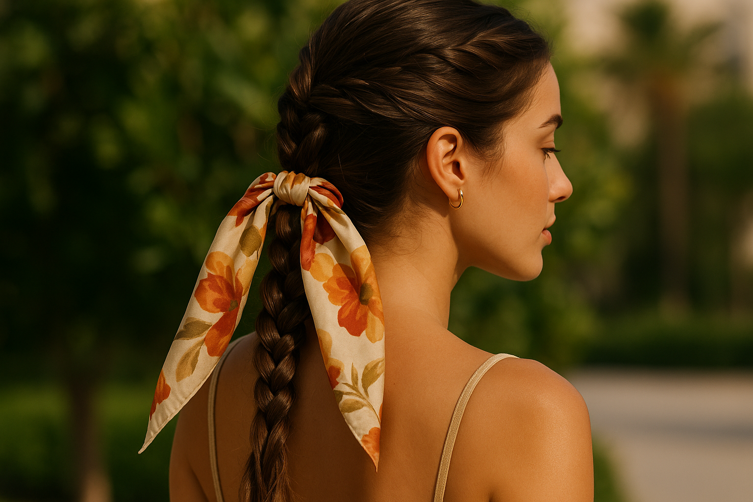 Acconciature con foulard per l'estate: 6 idee da chignon a treccia (2)