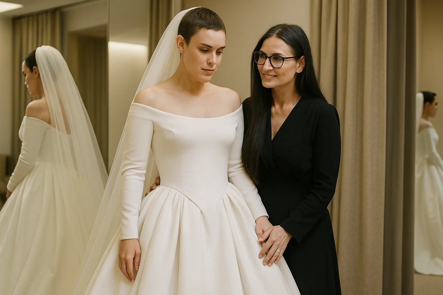 Tallulah Willis sposa Balenciaga: l'abito e il momento con Demi Moore