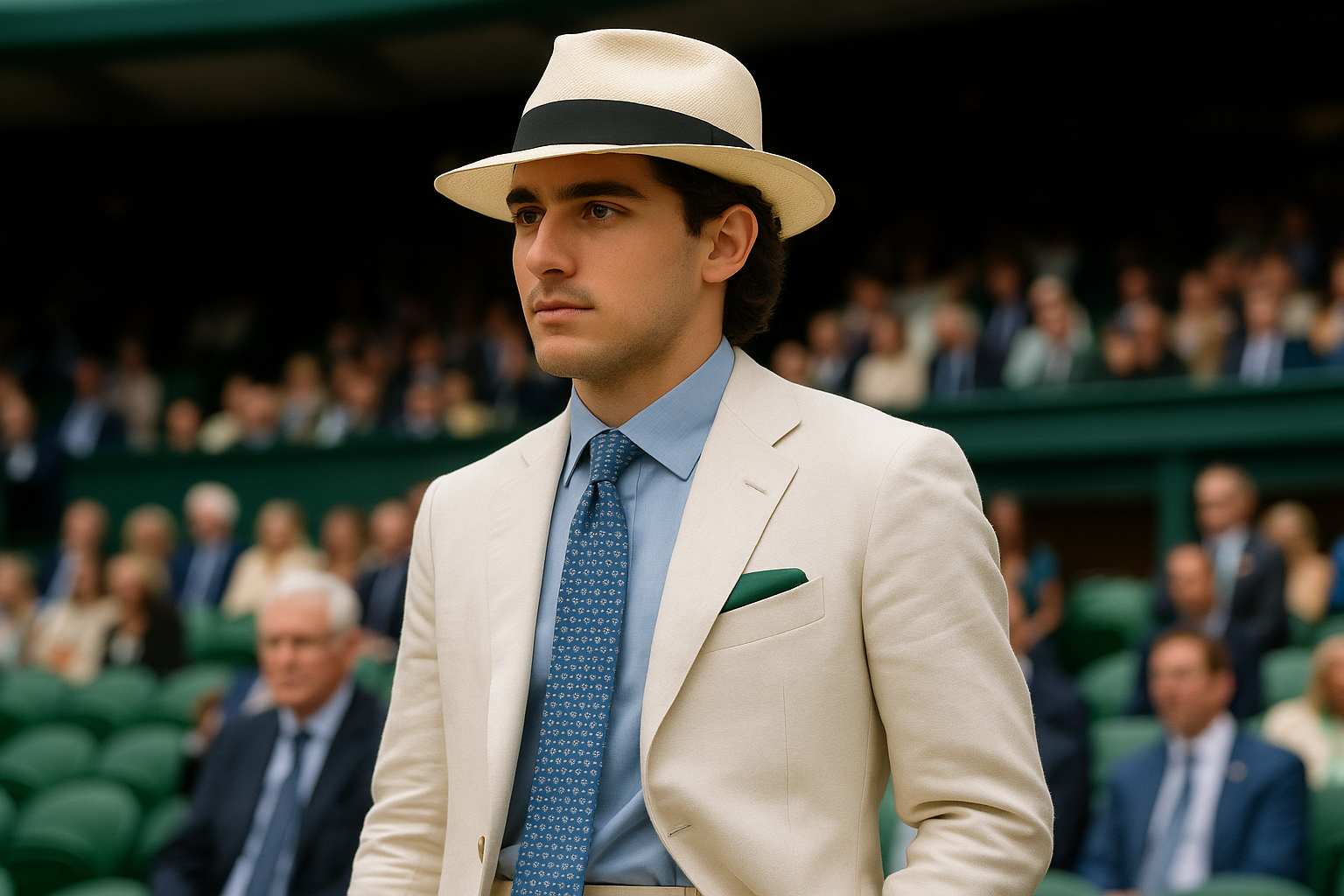 Kimi Antonelli a Wimbledon 2026: il look British-chic sartorial-sporty tra Panama e pantaloni fluidi (2)
