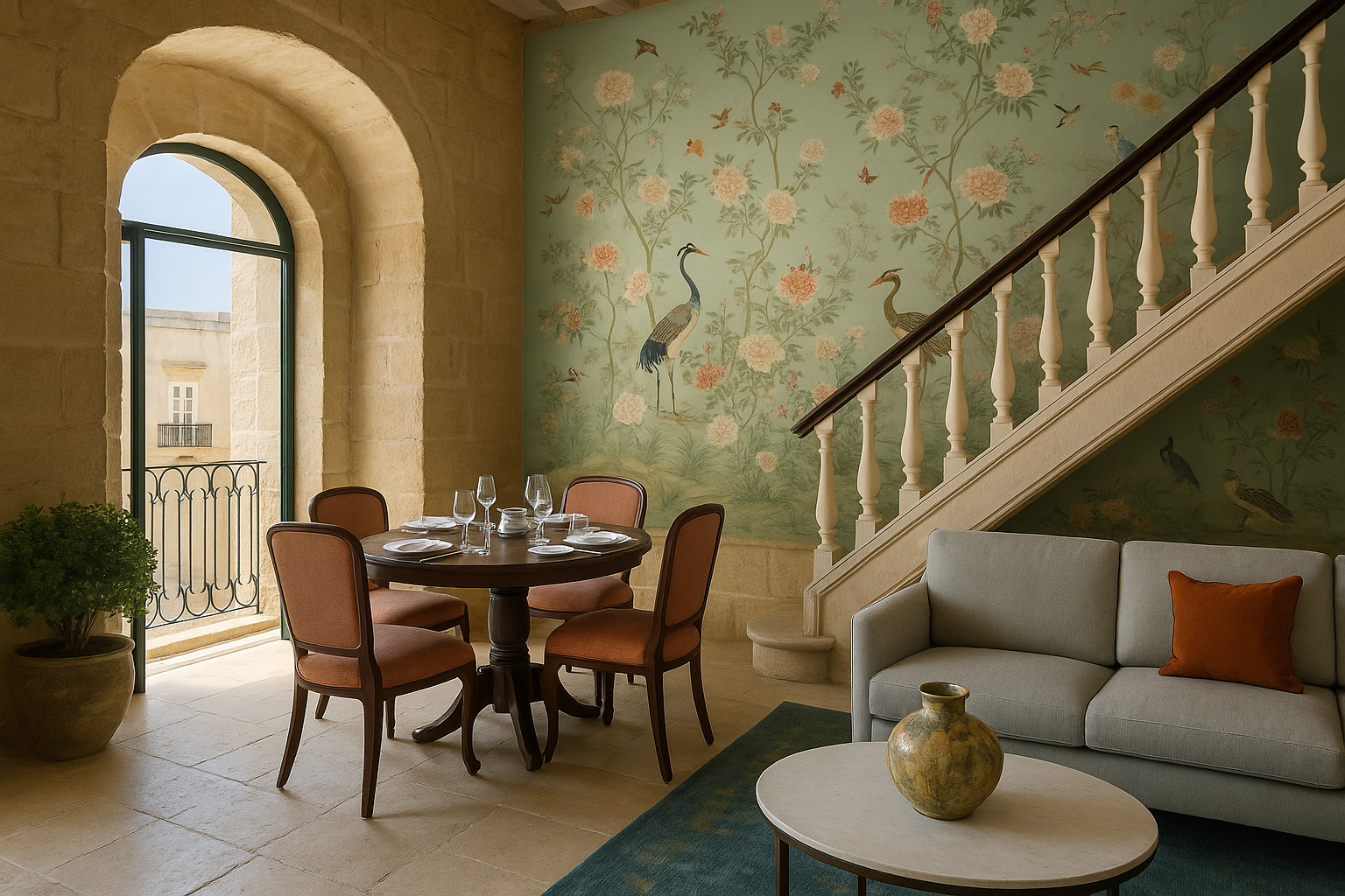 Casa Bonavita a Malta: quando The Rug Company trasforma un palazzo del Settecento in hotel di design (2)
