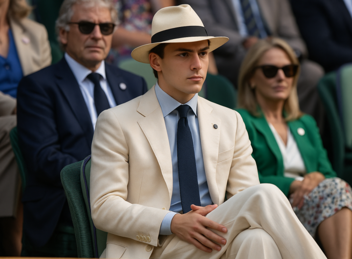 Kimi Antonelli a Wimbledon 2026: il look British-chic sartorial-sporty tra Panama e pantaloni fluidi