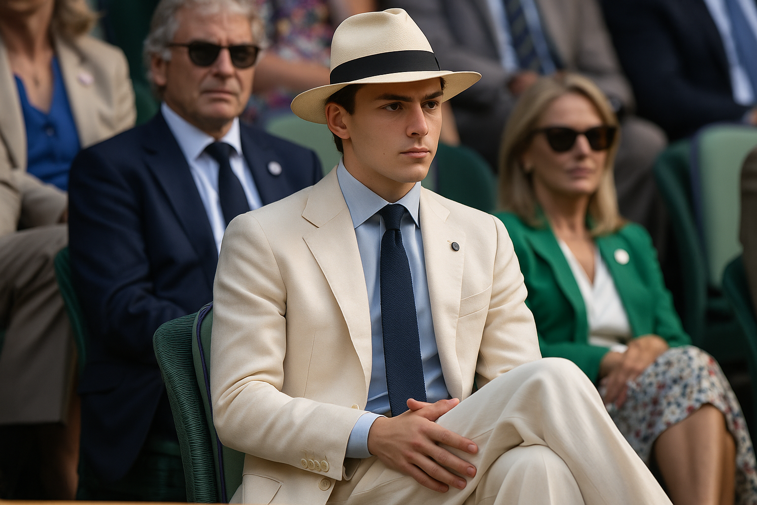 Kimi Antonelli a Wimbledon 2026: il look British-chic sartorial-sporty tra Panama e pantaloni fluidi