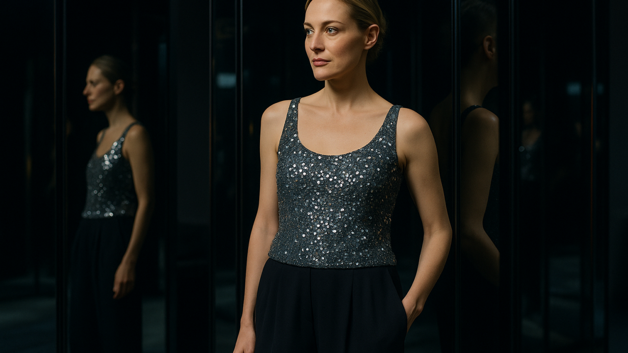 Anna Ferzetti in Armani Archivio: il look notturno della Haute Couture parigina