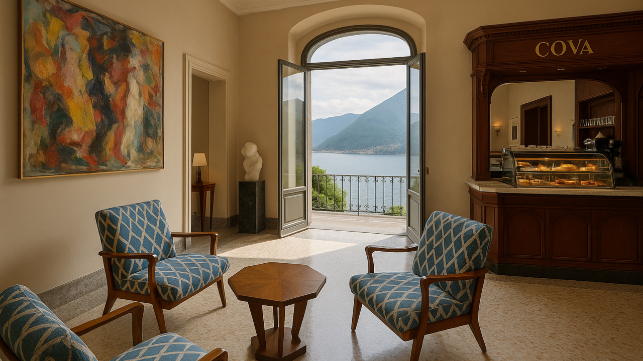 CasaBianca sul lago di Como: quando una villa degli anni Trenta diventa approdo culturale con caffetteria Cova